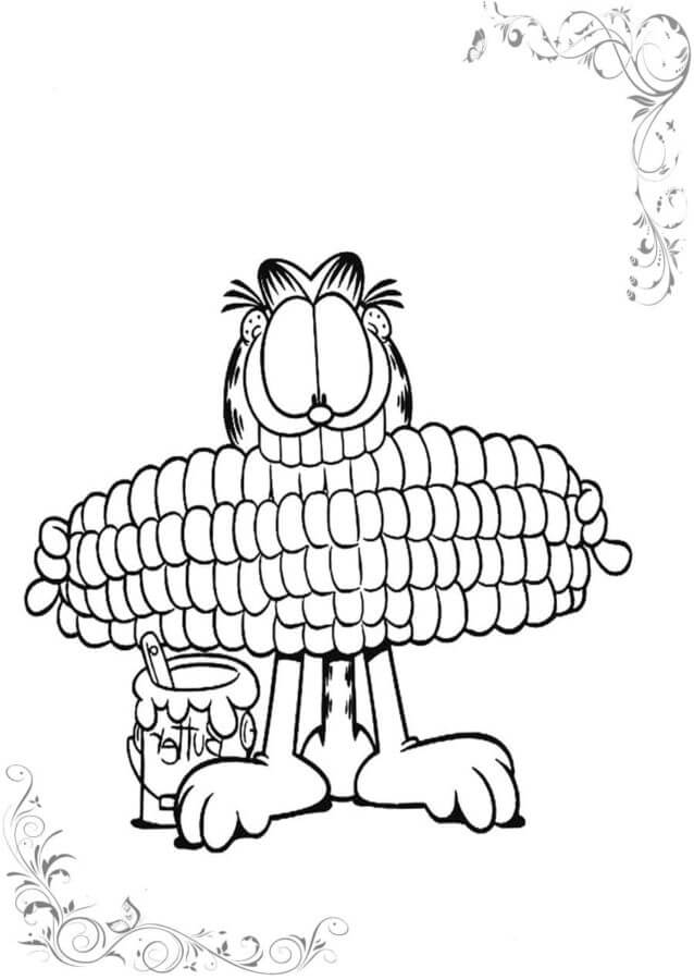 37 Garfield Thanksgiving Coloring Pages Printable 27