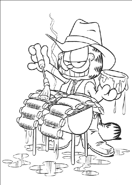 37 Garfield Thanksgiving Coloring Pages Printable 28