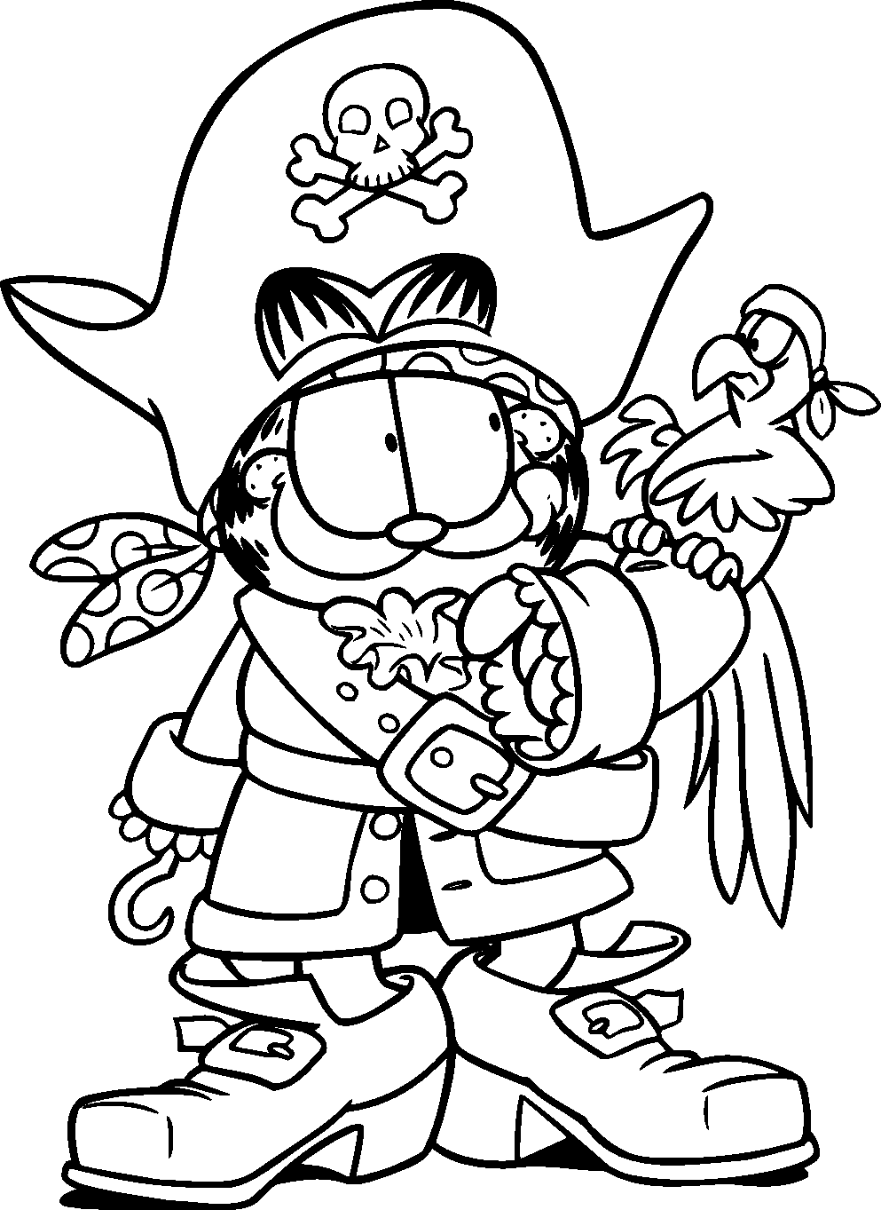 37 Garfield Thanksgiving Coloring Pages Printable 34