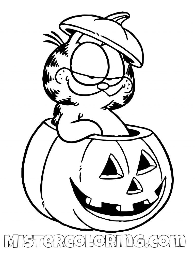 37 Garfield Thanksgiving Coloring Pages Printable 6