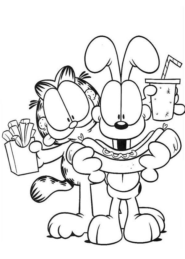 37 Garfield Thanksgiving Coloring Pages Printable 7