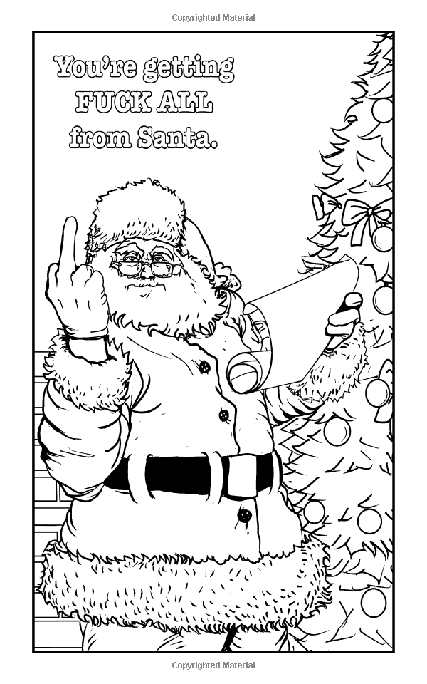 37 Hilarious Funny Christmas Coloring Pages Printable 1