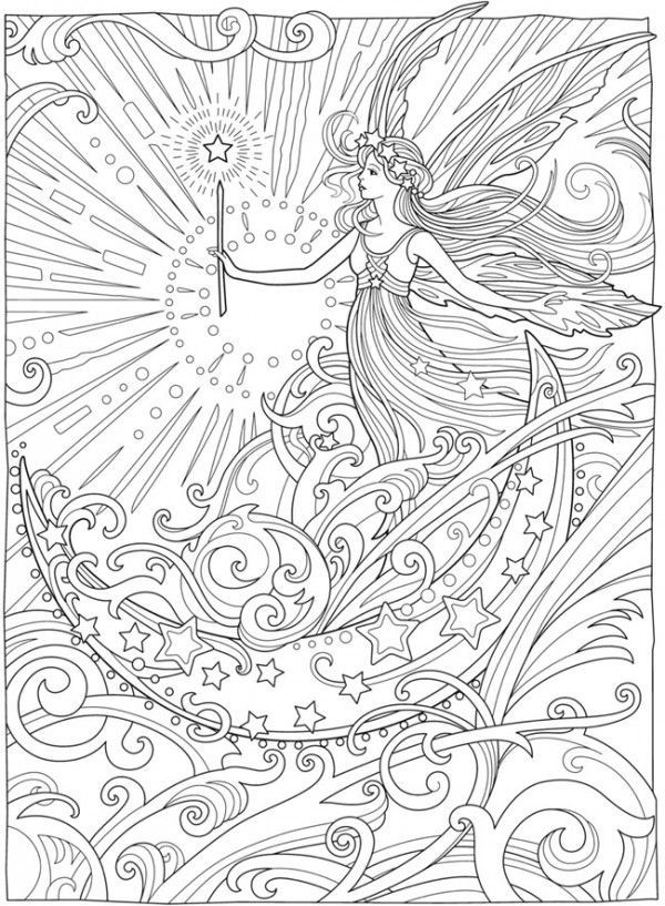 37 Magical Fairy Coloring Page Printable 11