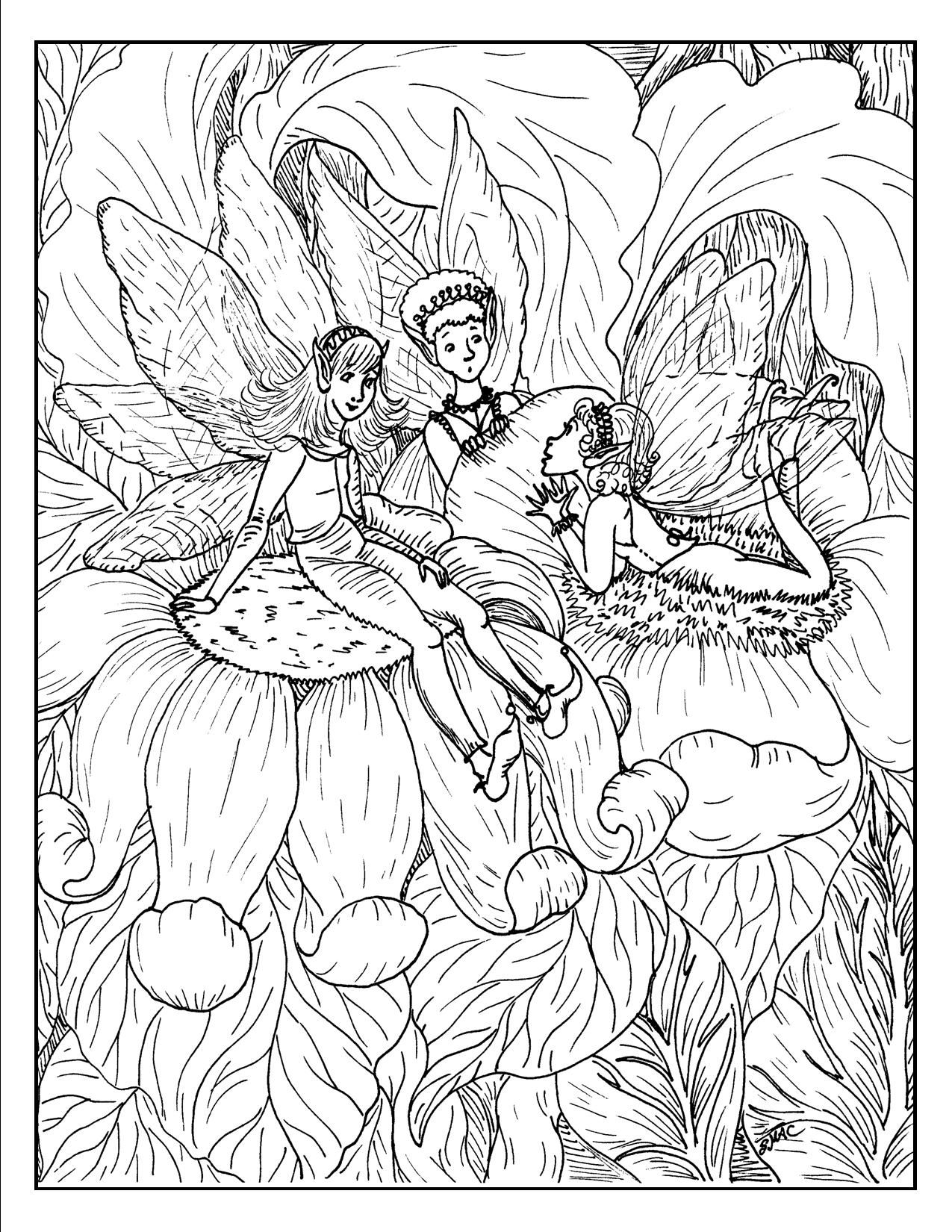 37 Magical Fairy Coloring Page Printable 19