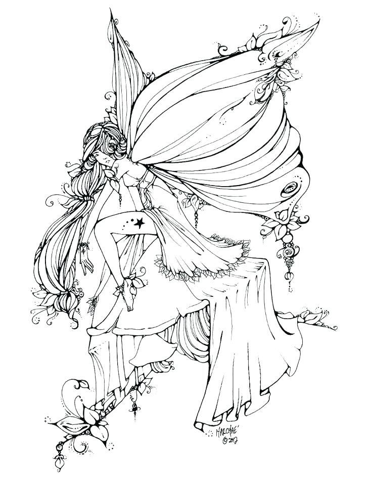 37 Magical Fairy Coloring Page Printable 20