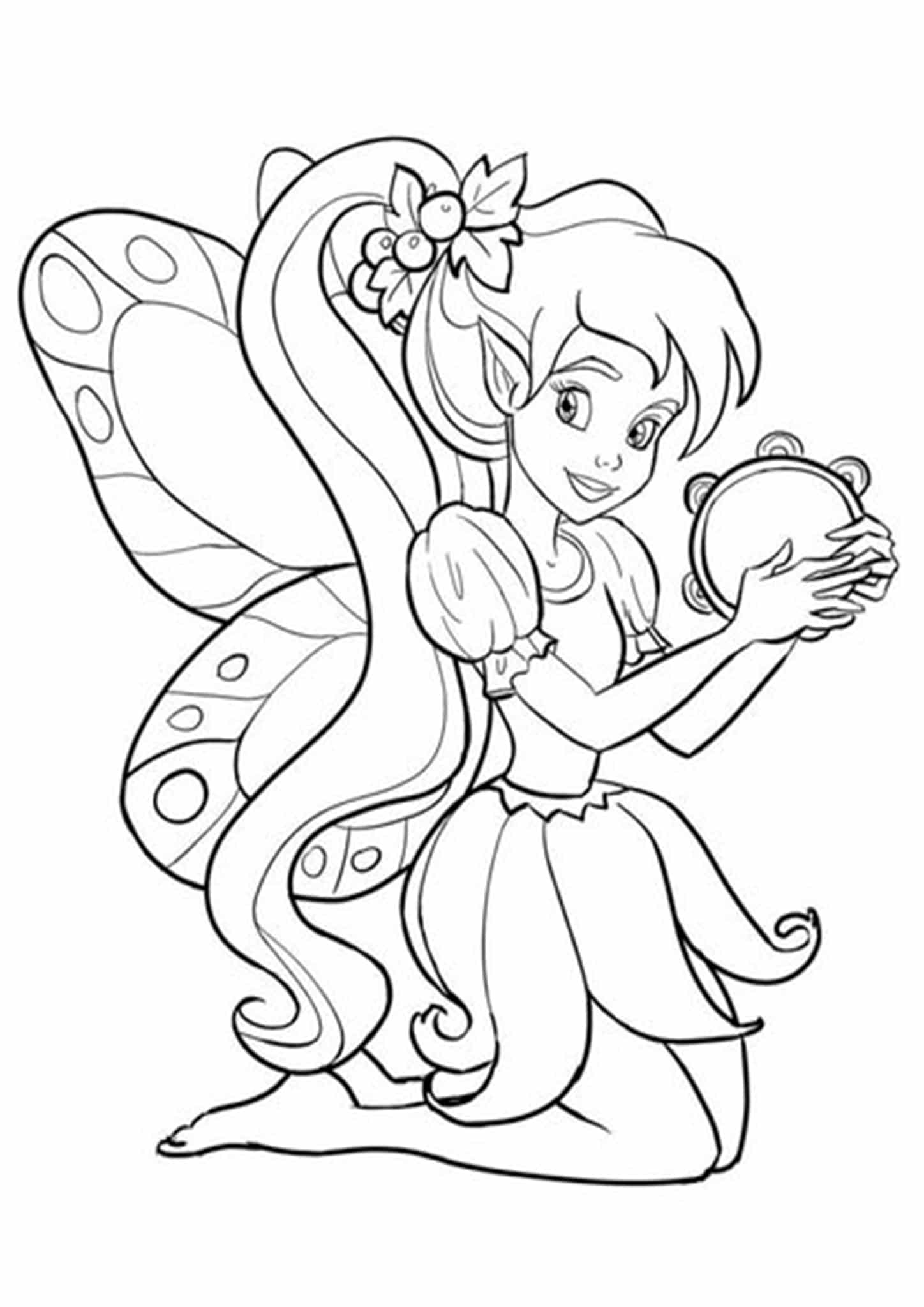 37 Magical Fairy Coloring Page Printable 3