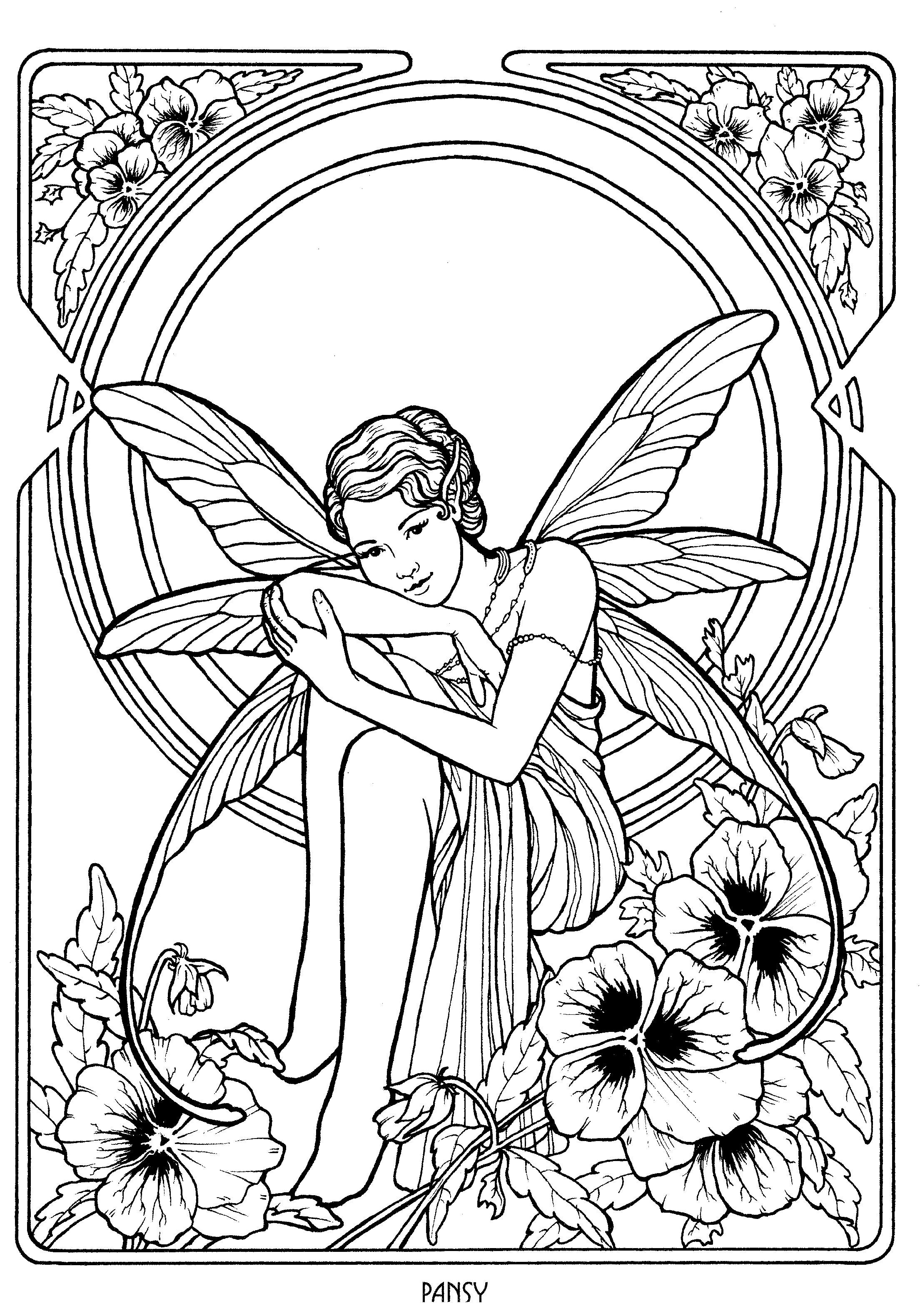 37 Magical Fairy Coloring Page Printable 32
