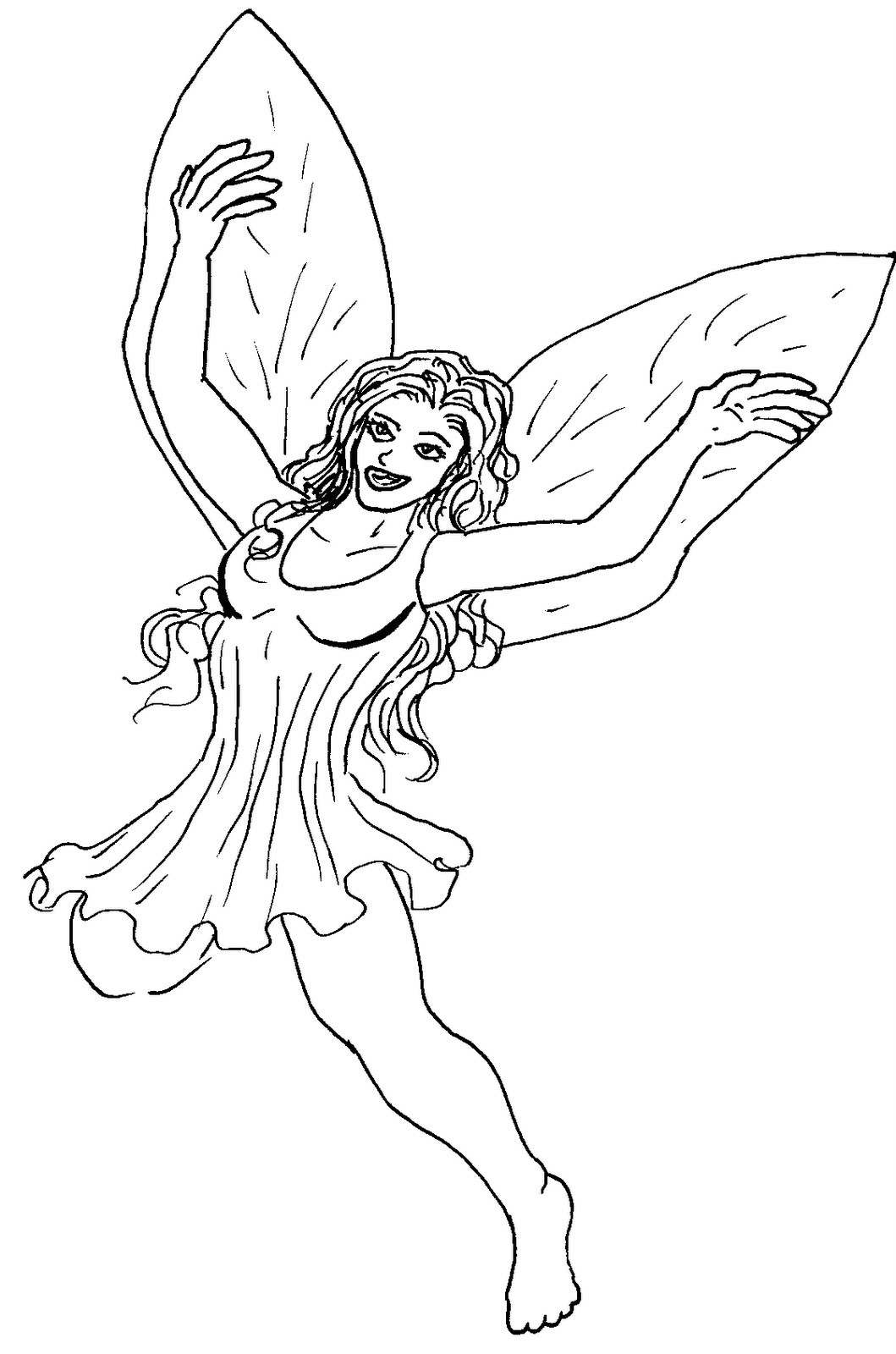 37 Magical Fairy Coloring Page Printable 35