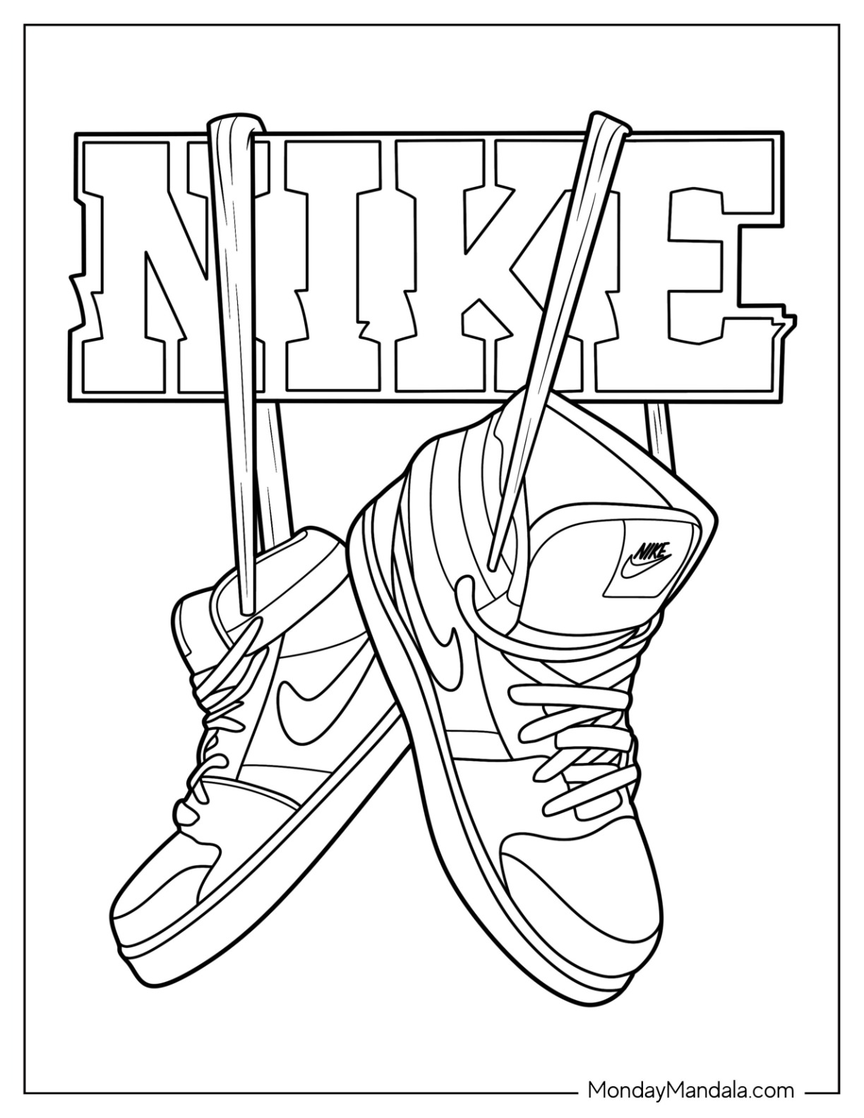 37 Nike Coloring Pages Printable 23