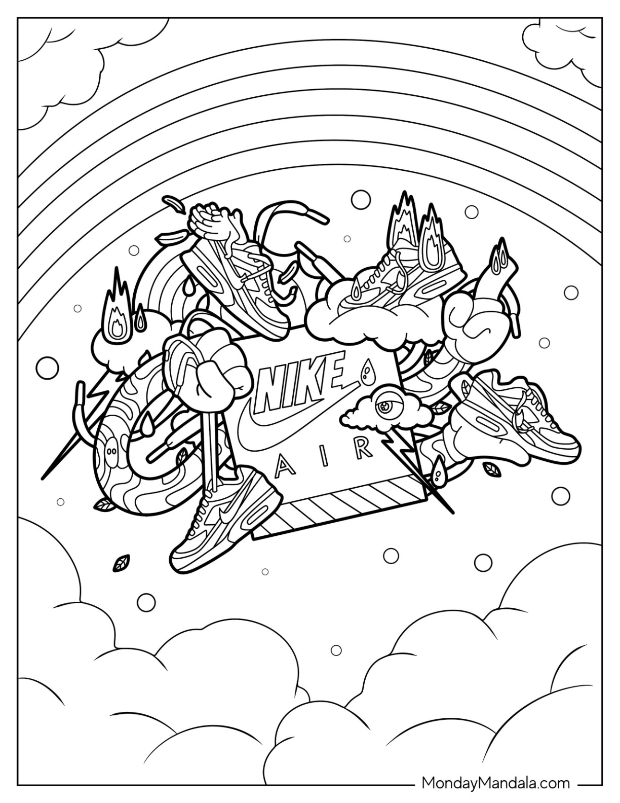 37 Nike Coloring Pages Printable 3