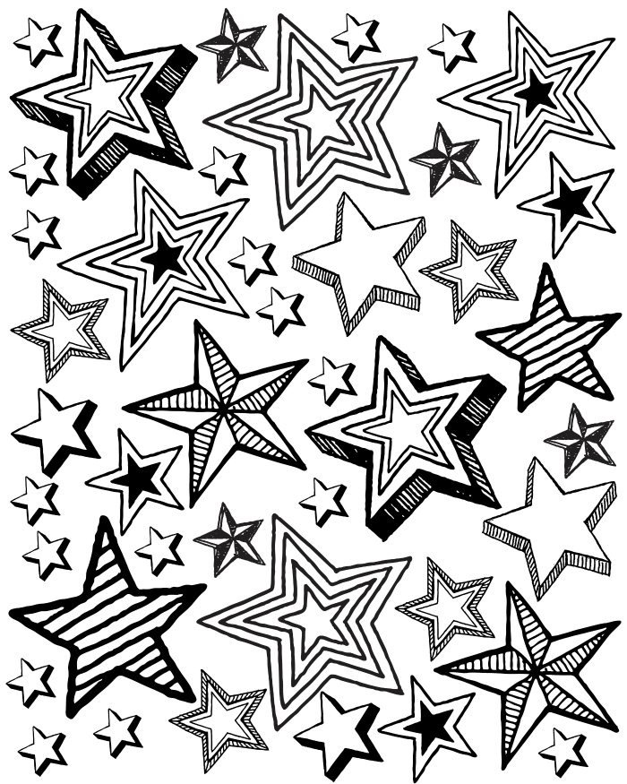 37 Stars Coloring Pages Printable 8