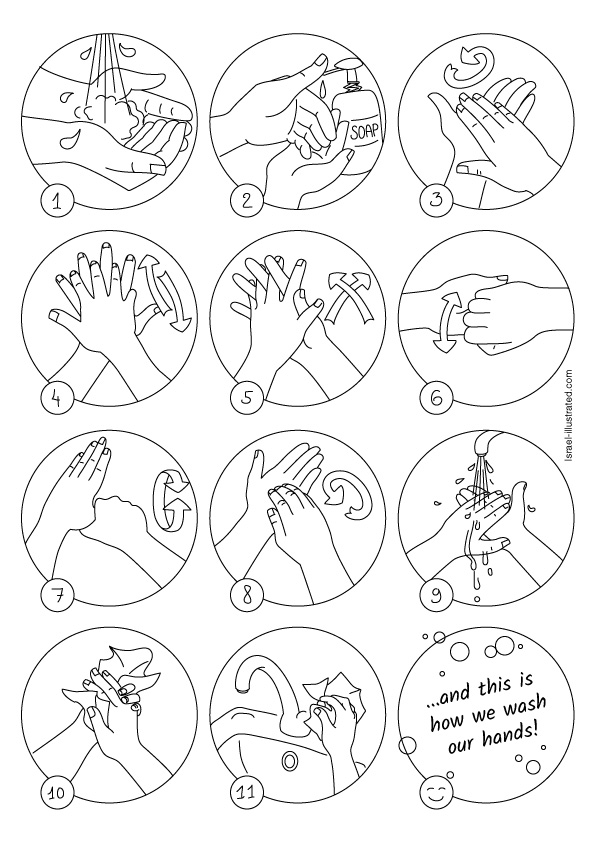 37 Washing Hands Coloring Pages Printable 12