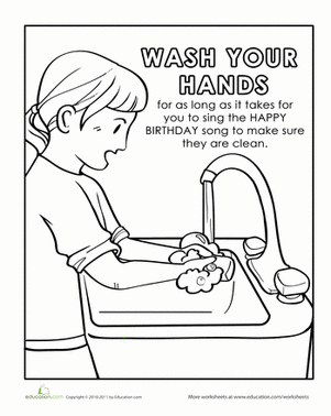 37 Washing Hands Coloring Pages Printable 19