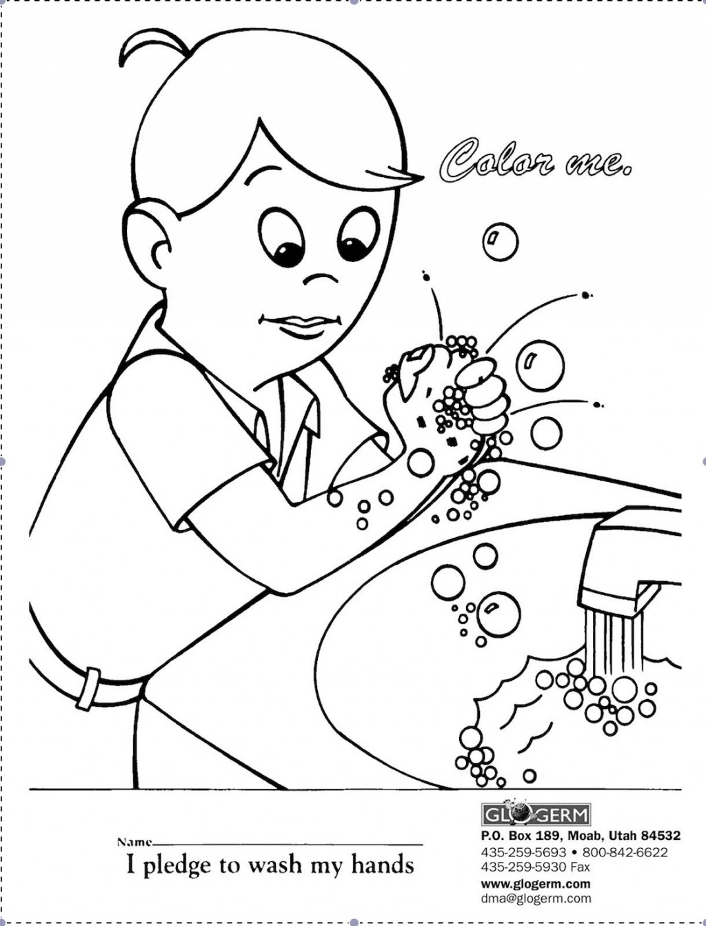 37 Washing Hands Coloring Pages Printable 26