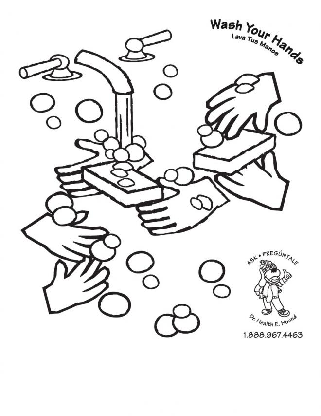 37 Washing Hands Coloring Pages Printable 28