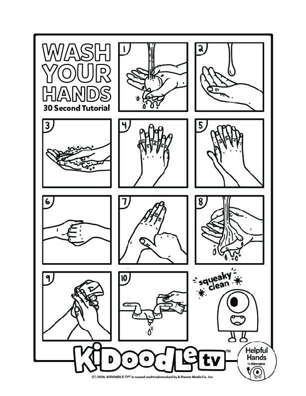 37 Washing Hands Coloring Pages Printable 29