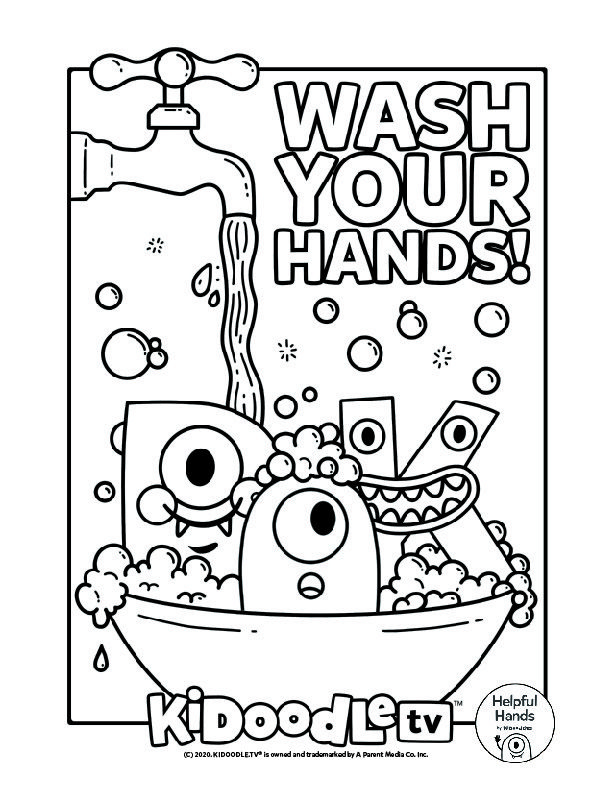 37 Washing Hands Coloring Pages Printable 3