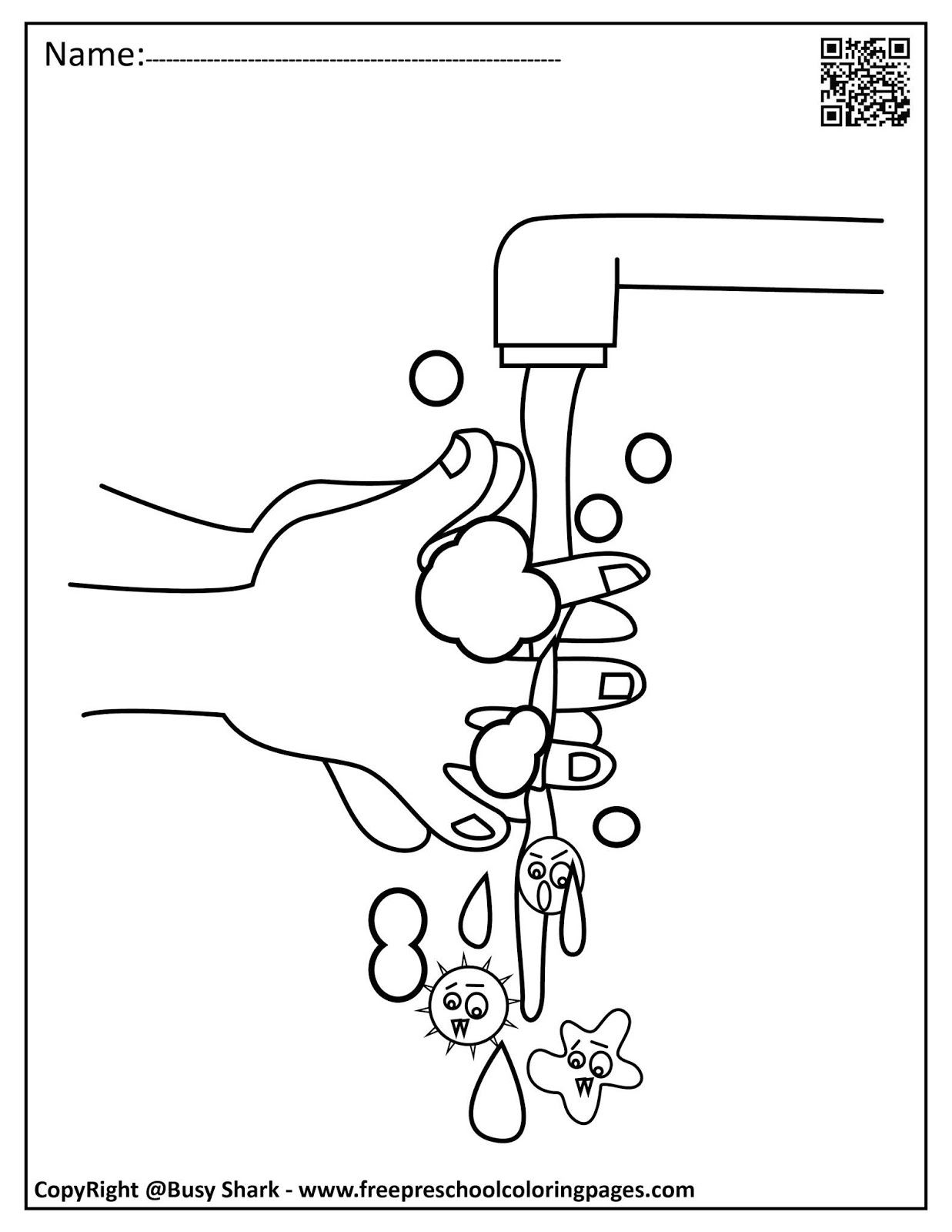 37 Washing Hands Coloring Pages Printable 4