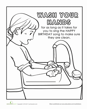 37 Washing Hands Coloring Pages Printable 5