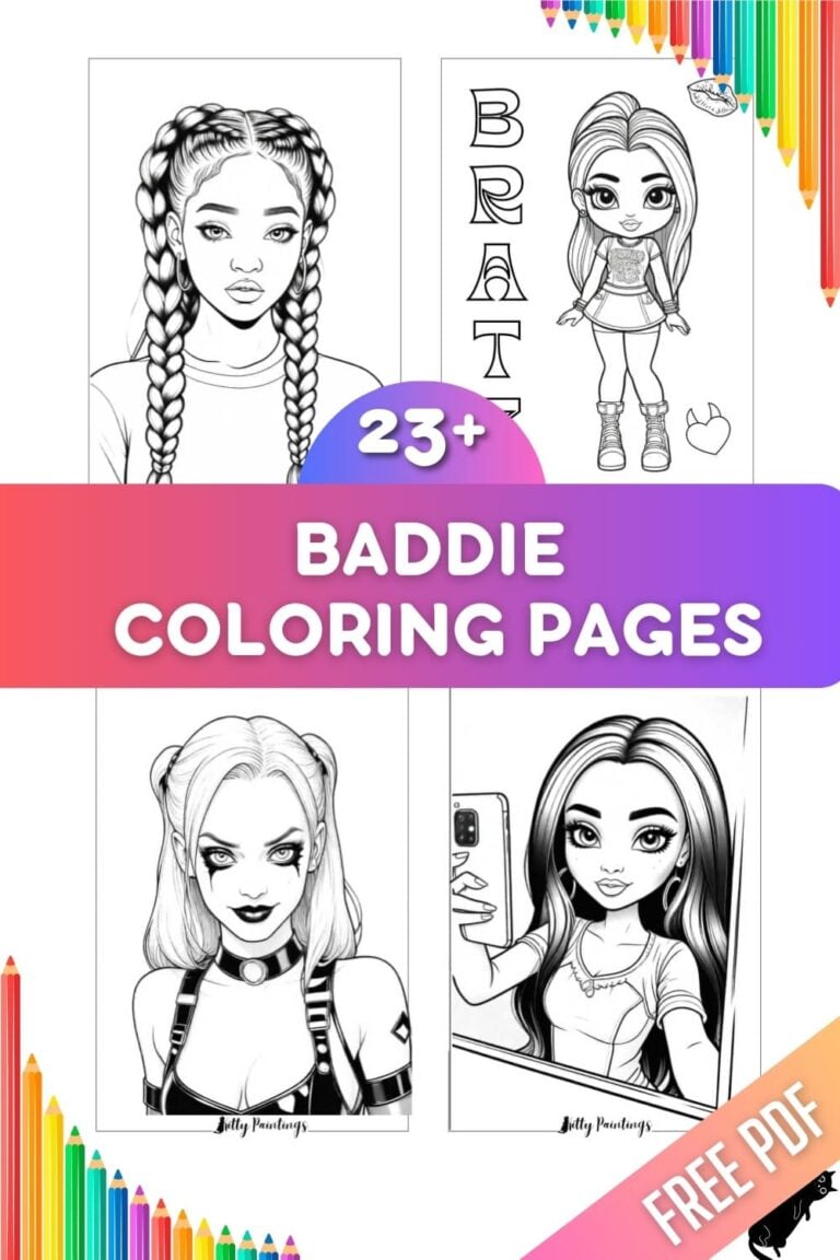 38 Stylish Aesthetic Baddie Coloring Pages Printable 10