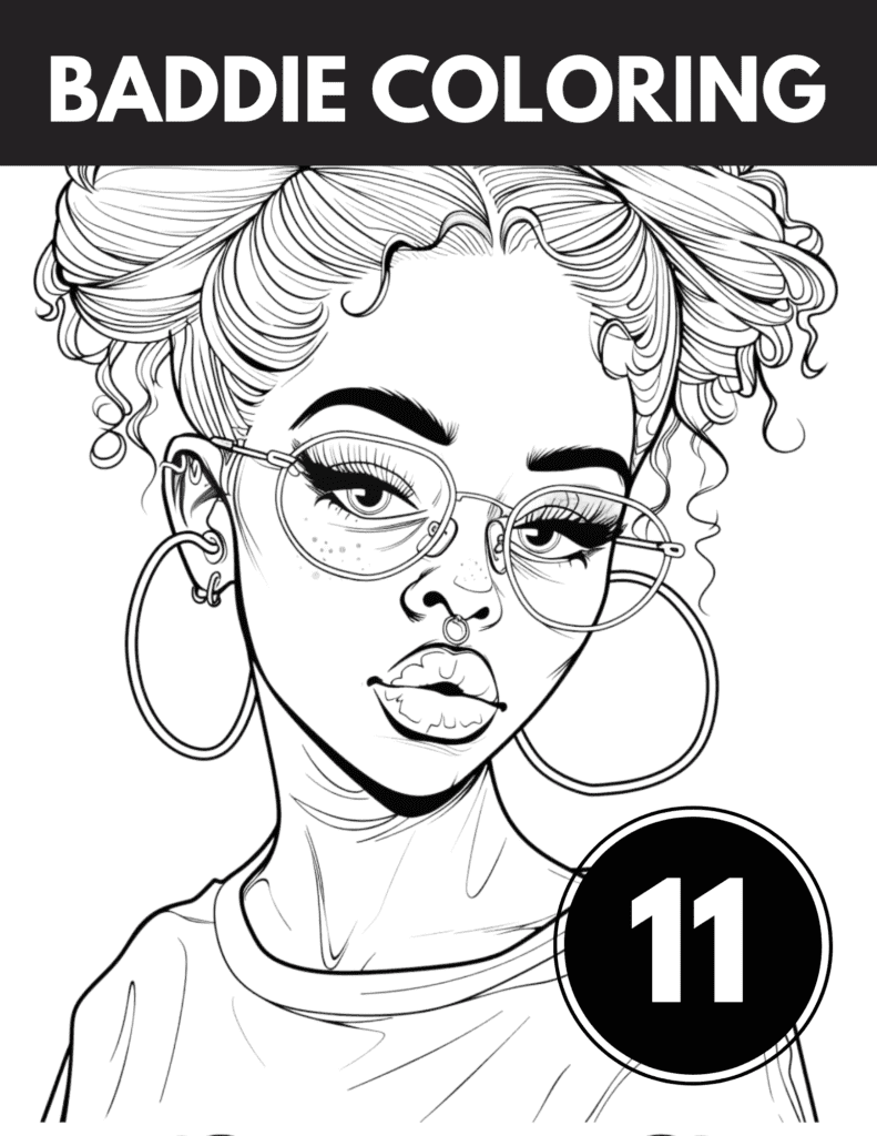 38 Stylish Aesthetic Baddie Coloring Pages Printable 13