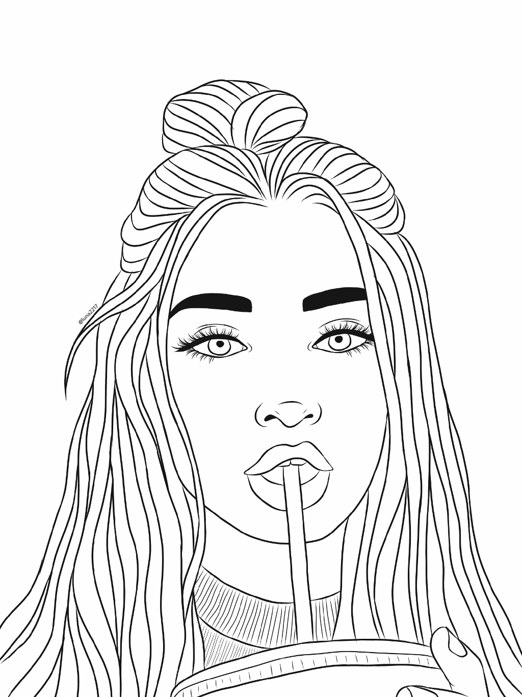 38 Stylish Aesthetic Baddie Coloring Pages Printable 14