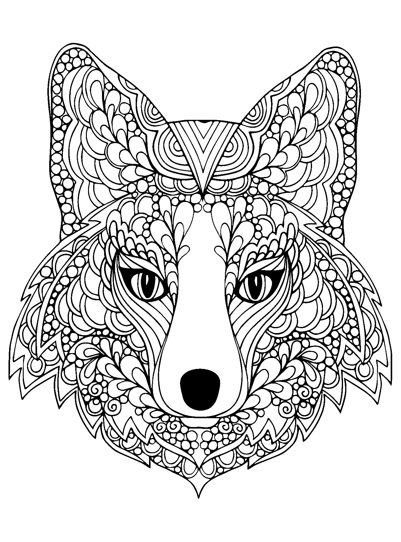 39 Challenging Hard Animal Coloring Pages Printable 16