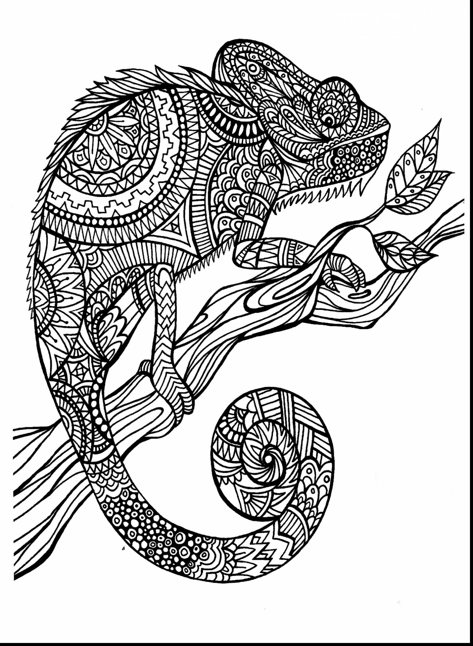 39 Challenging Hard Animal Coloring Pages Printable 3