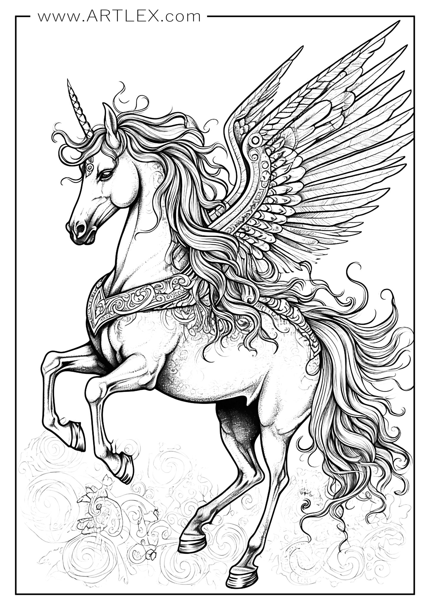 39 Winter Unicorn Coloring Pages Printable 11