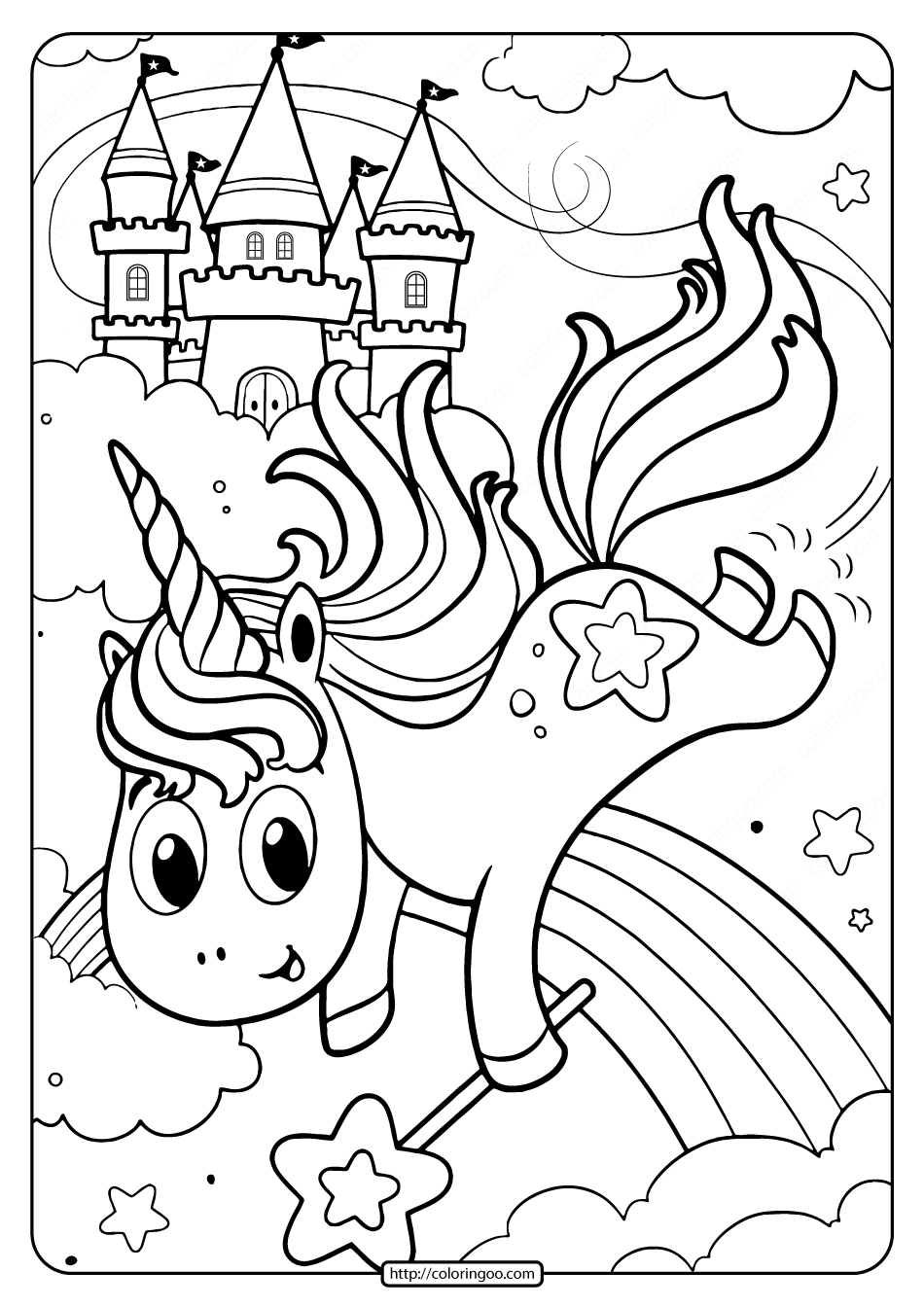 39 Winter Unicorn Coloring Pages Printable 26