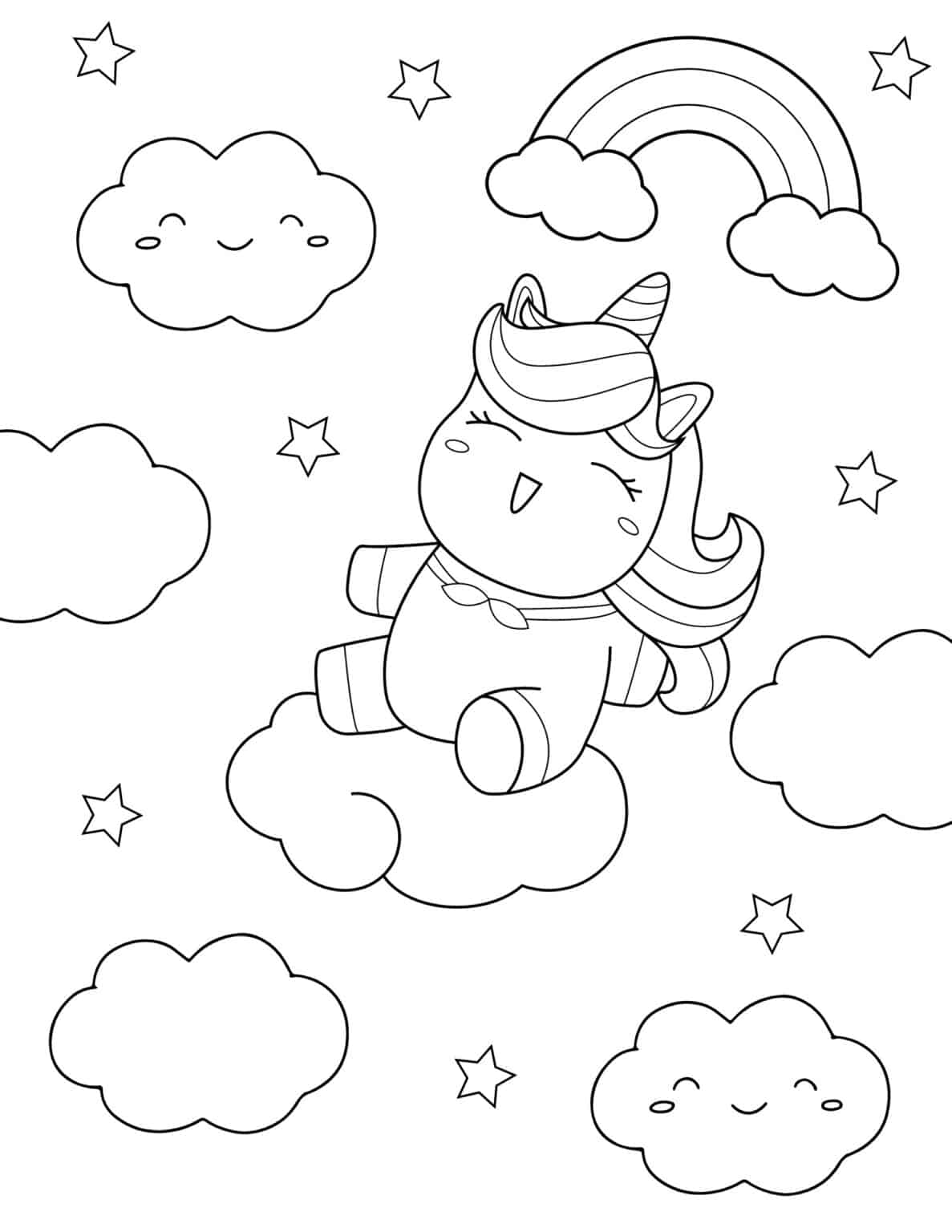 39 Winter Unicorn Coloring Pages Printable 29