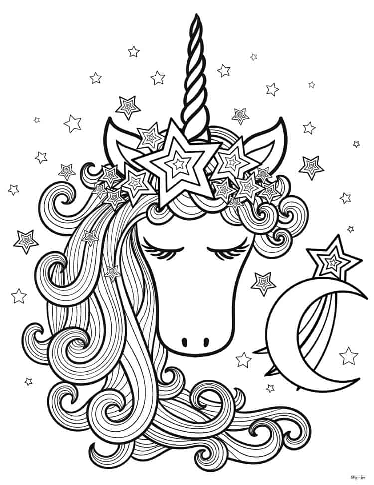 39 Winter Unicorn Coloring Pages Printable 3