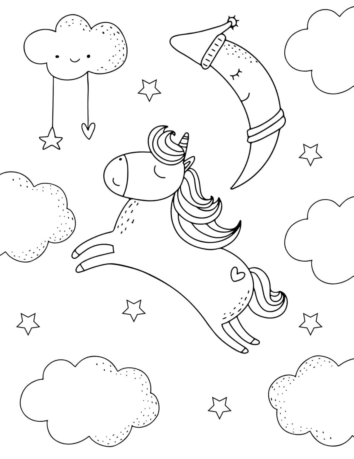 39 Winter Unicorn Coloring Pages Printable 30