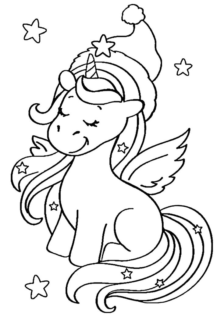 39 Winter Unicorn Coloring Pages Printable 32