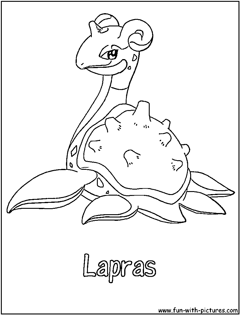 91 Lapras Coloring Page Printable 1