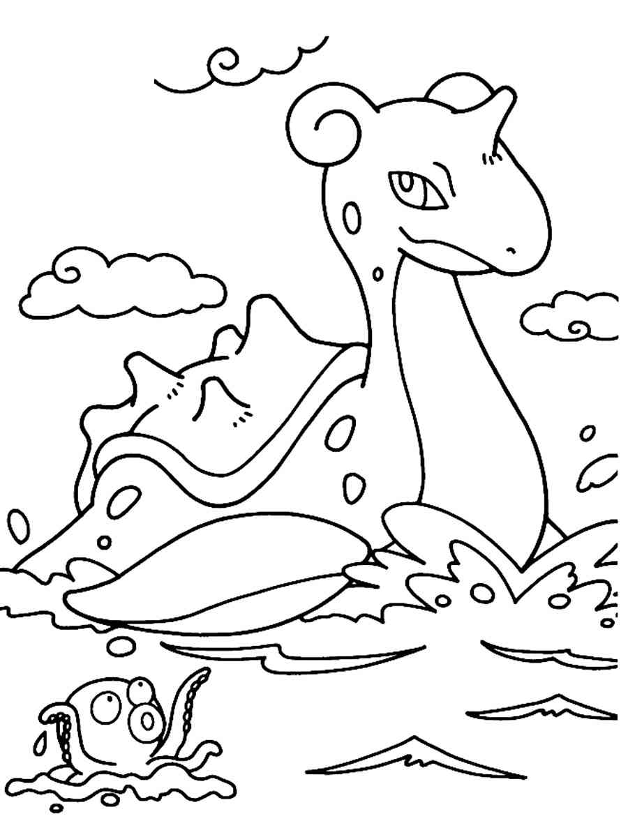 91 Lapras Coloring Page Printable 23