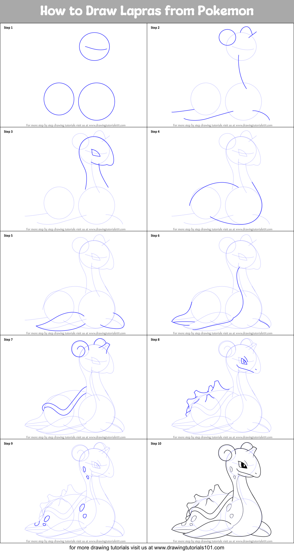 91 Lapras Coloring Page Printable 34