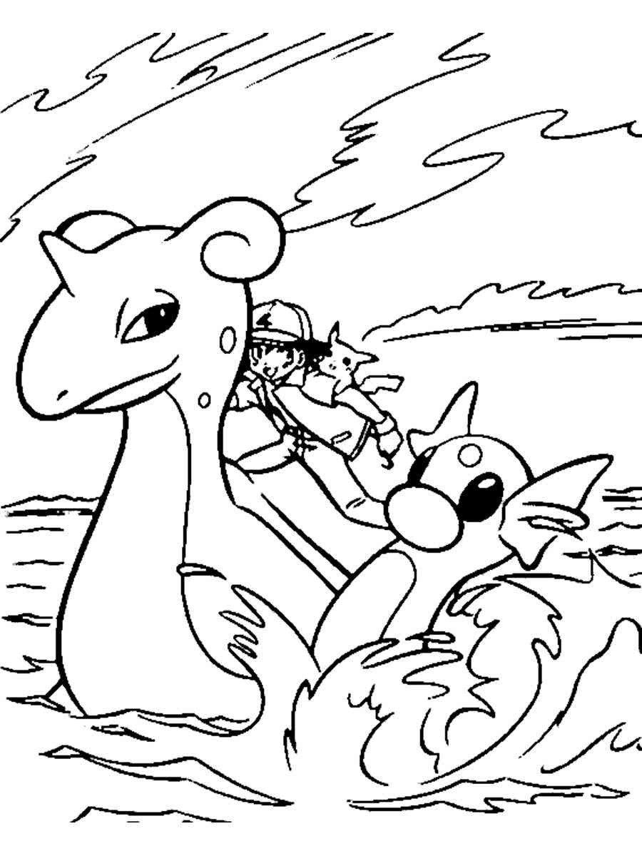 91 Lapras Coloring Page Printable 45