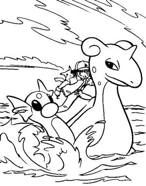 91 Lapras Coloring Page Printable 47