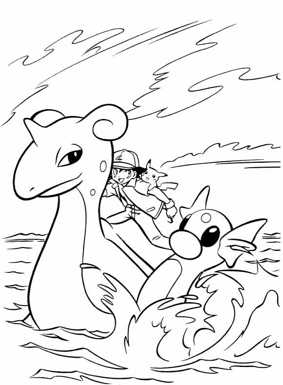 91 Lapras Coloring Page Printable 79