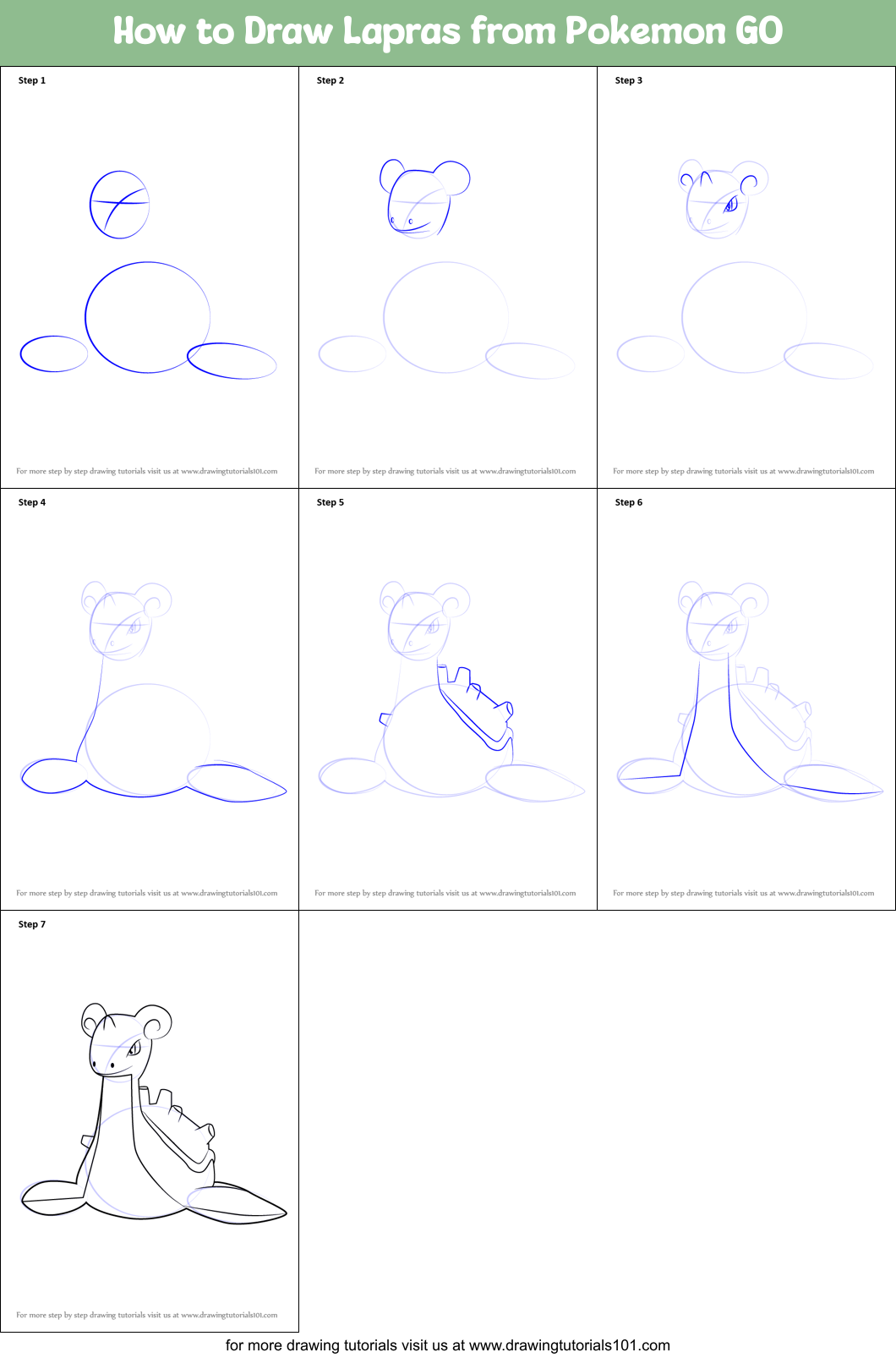 91 Lapras Coloring Page Printable 83