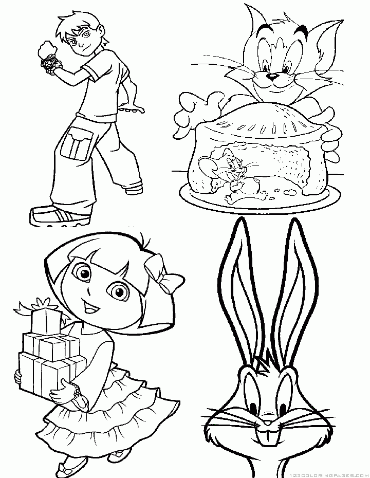 96 Fun Cartoons Coloring Pages Printable 37