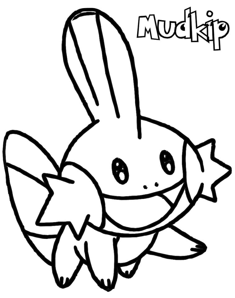 96 Mudkip Coloring Page Printable 2