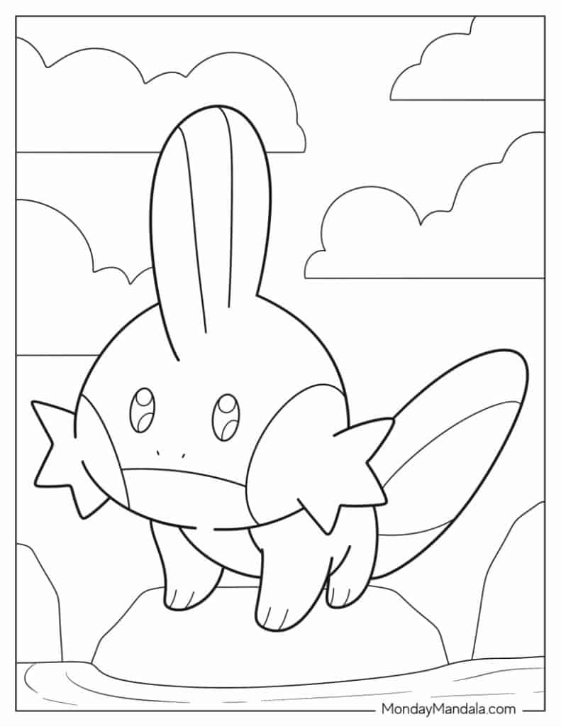 96 Mudkip Coloring Page Printable 49