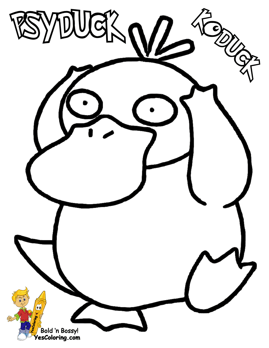 99 Psyduck Coloring Page Printable 2