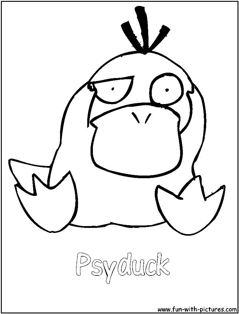 99 Psyduck Coloring Page Printable 3