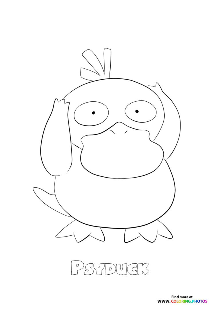 99 Psyduck Coloring Page Printable 7