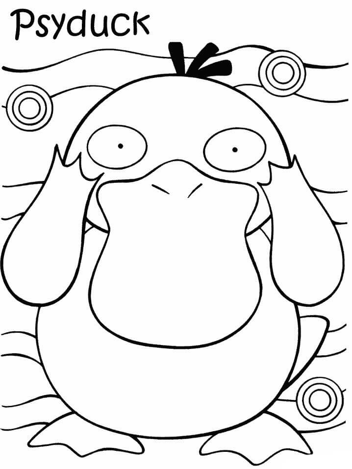 99 Psyduck Coloring Page Printable 75