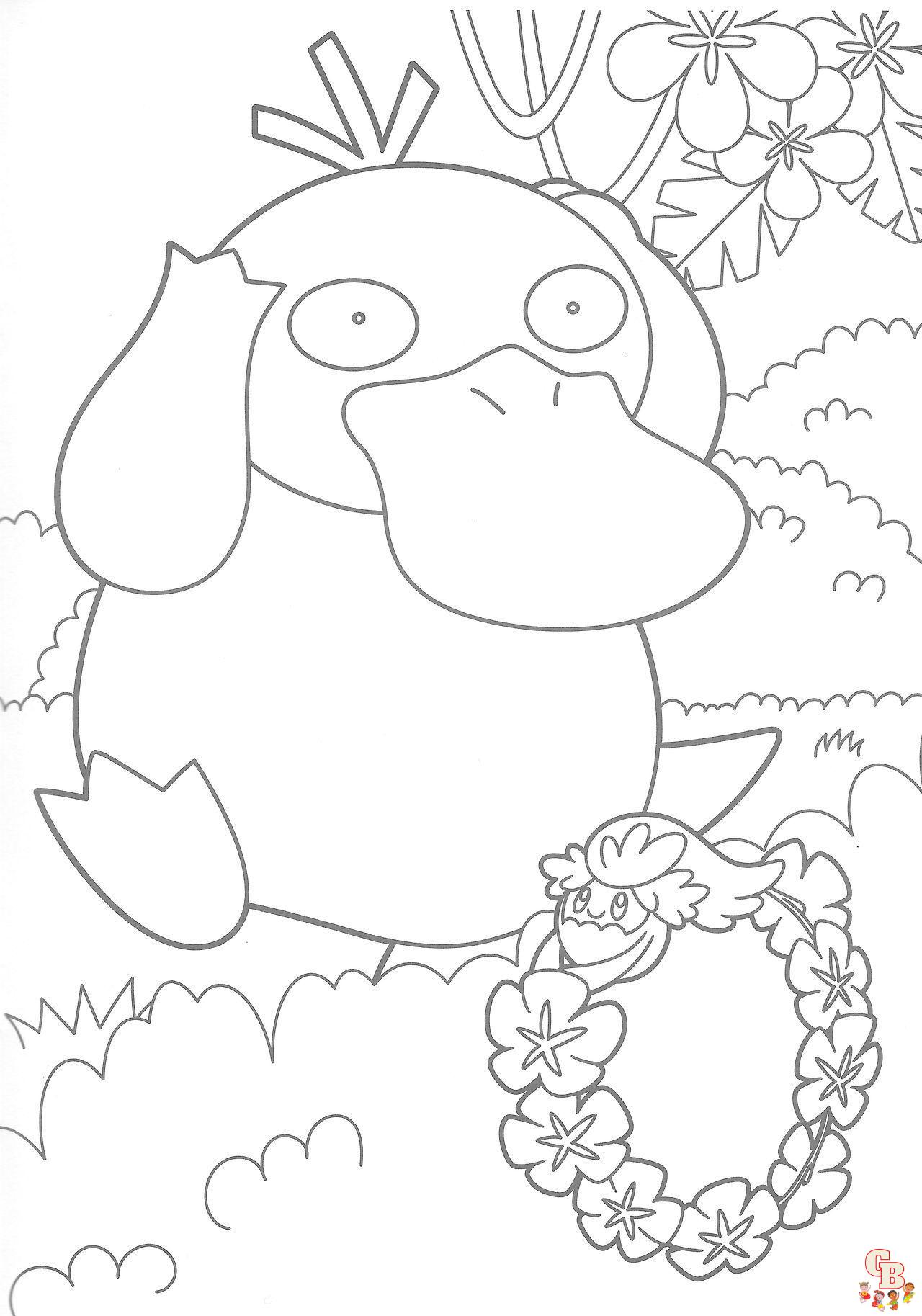 99 Psyduck Coloring Page Printable 82