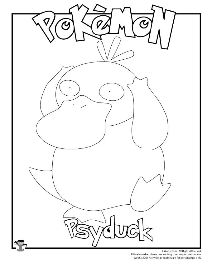 99 Psyduck Coloring Page Printable 96